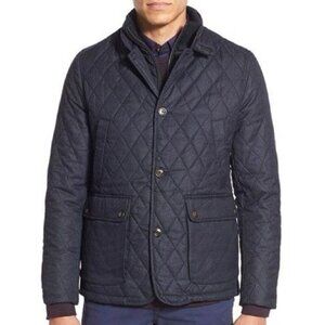 Ted Baker London Quilted Jacket Navy Blue Size 4 (Large) - Classic Casual